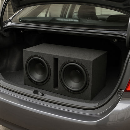 Q Power QBASS Dual 10 Inch Heavy Duty Car Audio Subwoofer Enclosure Box