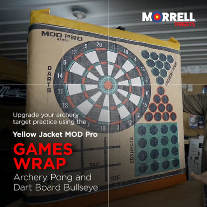 Morrell Yellow Jacket MOD Pro Games Wrap w/ Archery Pong and Dart Board Bullseye