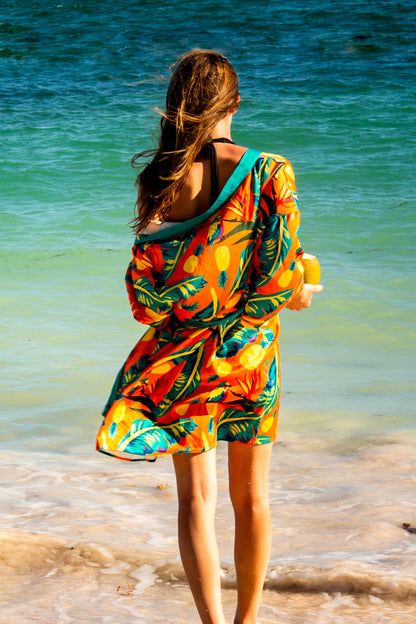 The Cruise Ship Casanova | Women's Unisex Hawaiian Party Kimono