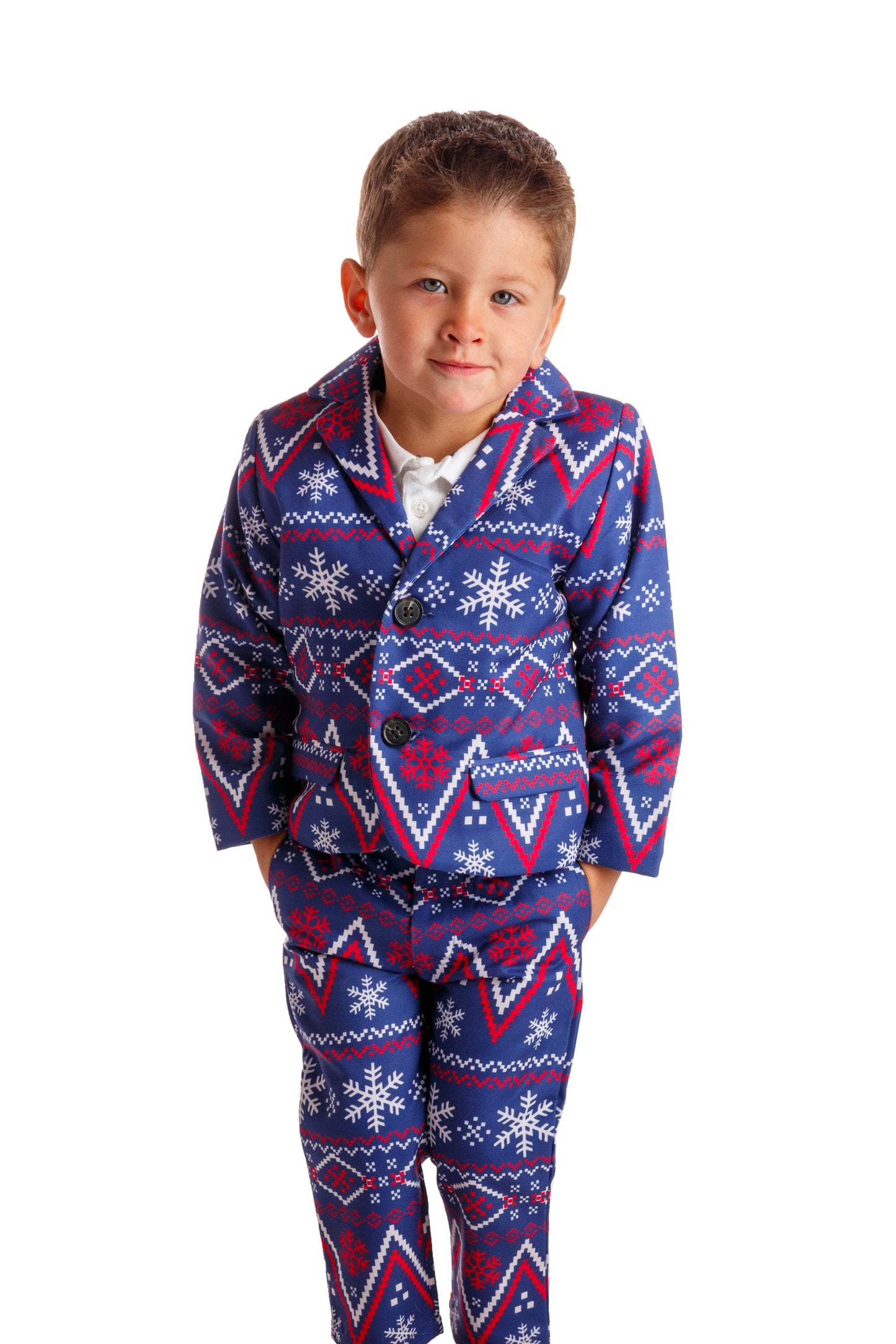 The Navy Nordic | Navy Fair Isle Toddler Holiday Pant