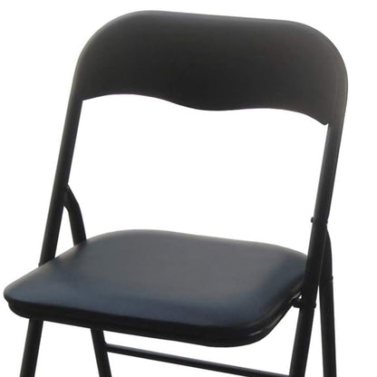 Plastic Development Group 34" Portable Folding Card Table & 4 Chairs Set, Black