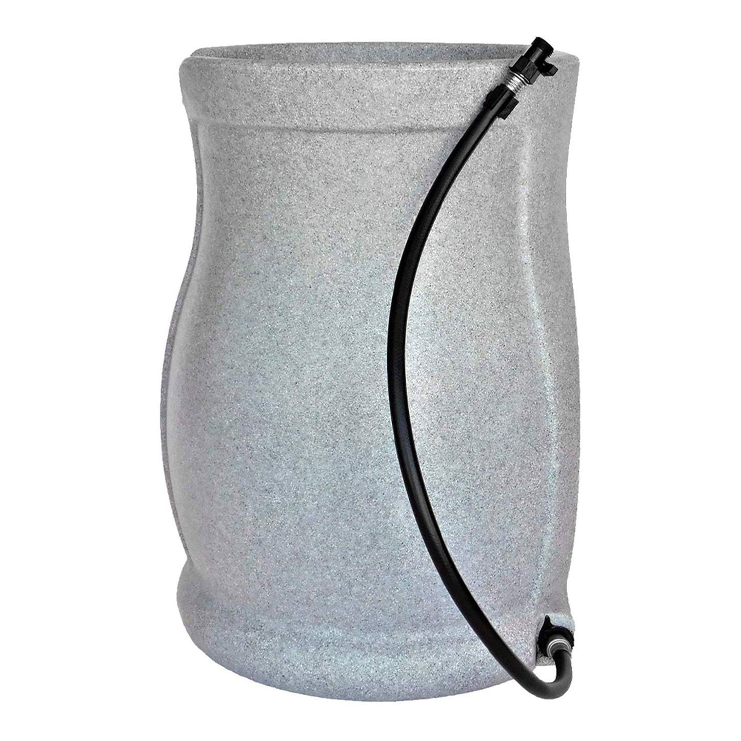 FCMP Outdoor Catalina 45 Gallon Water Outdoor Rain Catcher Barrel, Light Granite