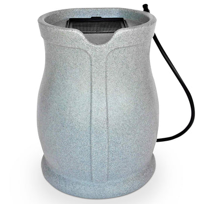 FCMP Outdoor Catalina 45 Gallon Water Outdoor Rain Catcher Barrel, Light Granite