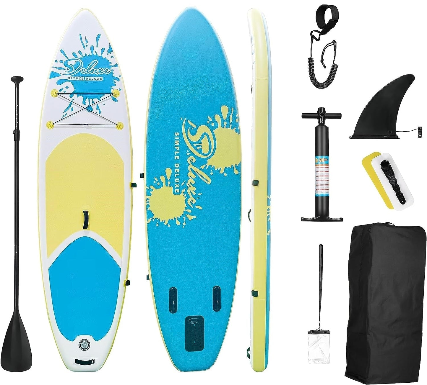 Inflatable Stand Up Paddle Board "Simple Deluxe Premium SUP for All Skill Levels, Pink Paddle Boards for Adults & Youth, Blow Up Stand-Up Paddleboards with Accessories & Backpack, Surf Control