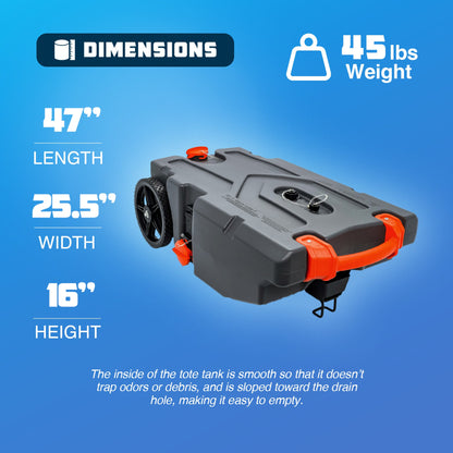 Camco 39006 Rhino Portable 36 Gal RV Waste Tank w/ Hose & Accessories (2 Pack)