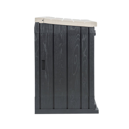 Toomax Stora Way All Weather 4.25' x 2.5' Storage Shed, Anthracite/Taupe Gray