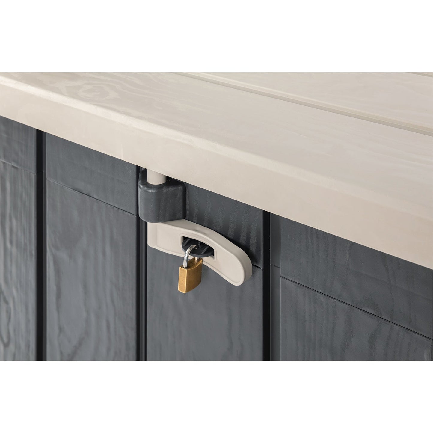 Toomax Stora Way All Weather 4.25' x 2.5' Storage Shed, Anthracite/Taupe Gray