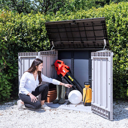 Toomax Stora Way All Weather 4.25' x 2.5' Storage Shed, Anthracite/Taupe Gray