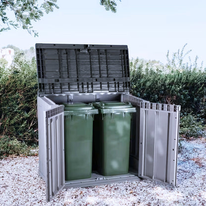 Toomax Stora Way All Weather 4.25' x 2.5' Storage Shed, Anthracite/Taupe Gray