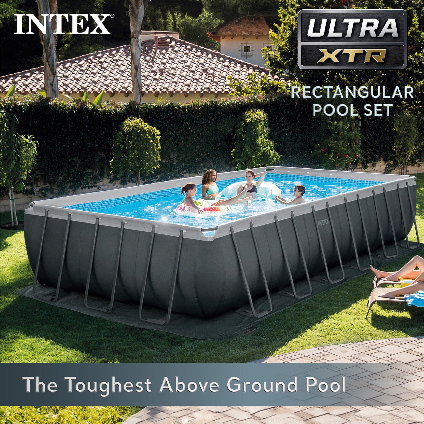 Intex Ultra XTR 24ft x 12ft x 52in Rectangular Frame Pool & Sand Vacuum Cleaner