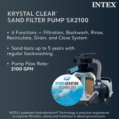 Intex Ultra XTR 24ft x 12ft x 52in Rectangular Frame Pool & Sand Vacuum Cleaner