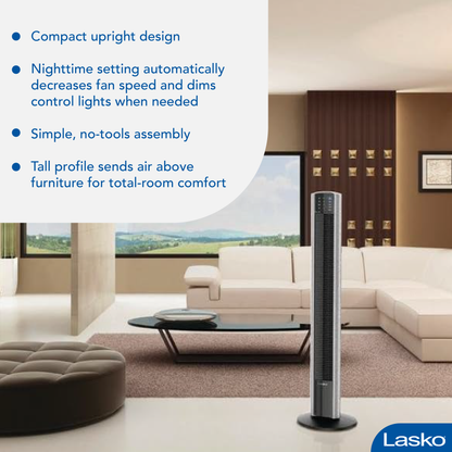 Lasko XtraAir 48 In. Tower Home Fan Air Ionizer with Remote Control (2 Pack)