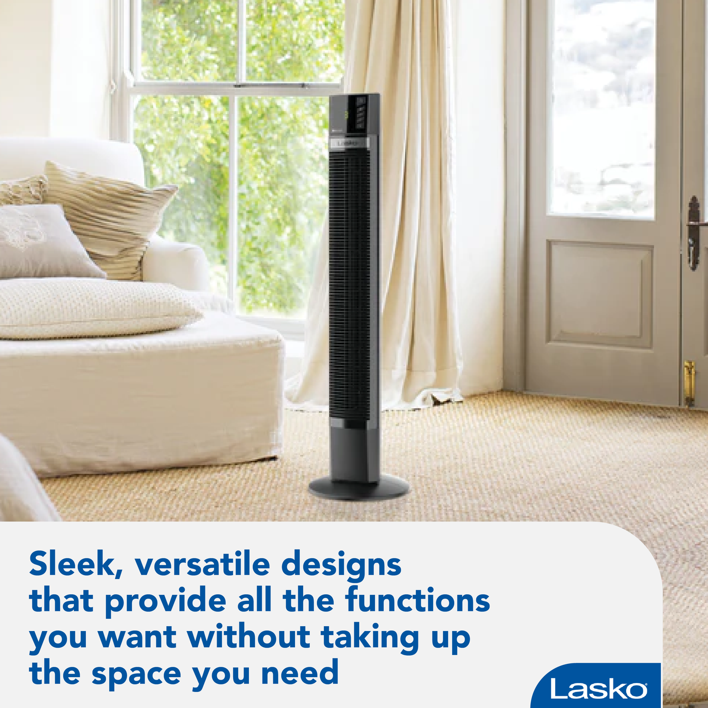 Lasko XtraAir 48 In. Tower Home Fan Air Ionizer with Remote Control (2 Pack)