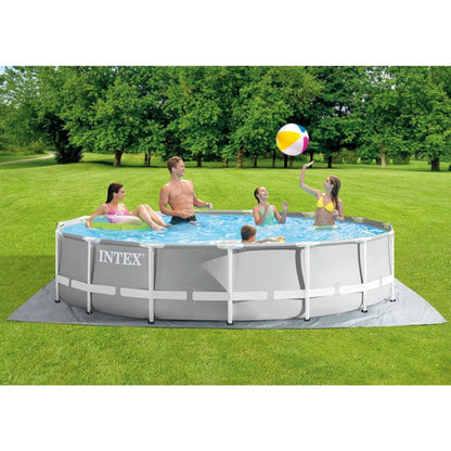 Intex 15’ x 42” Prism Frame Above Ground Swimming Pool Set and Pool Filter Pump