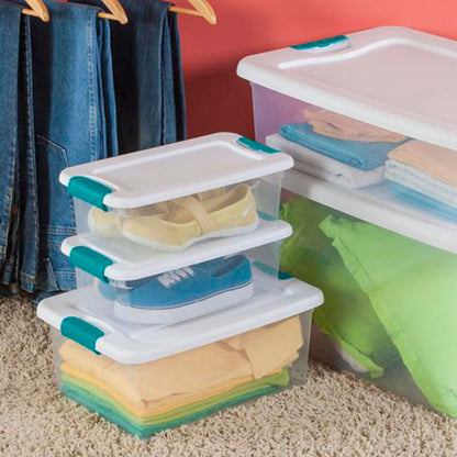Sterilite 6 Sets of 32 Quart Latch Lid Tote & 12 Sets of 15 Quart Latch Lid Tote