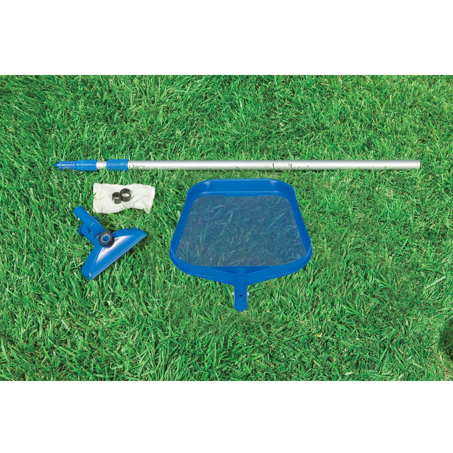 Intex 12' x 2.5' Round Pool w/ Filter Pump & Pool Cleaning Kit w/ Vacuum & Pole