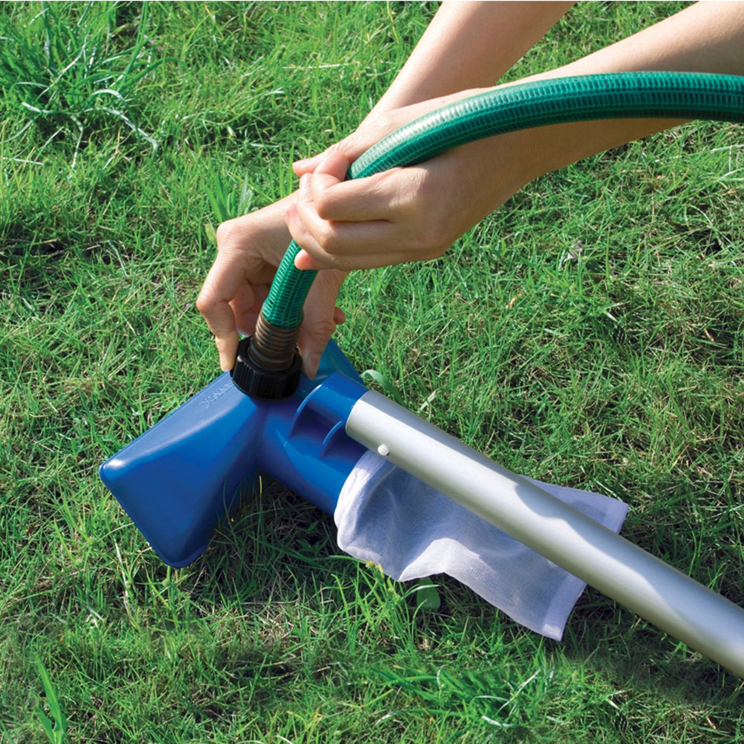 Intex 12' x 2.5' Round Pool w/ Filter Pump & Pool Cleaning Kit w/ Vacuum & Pole