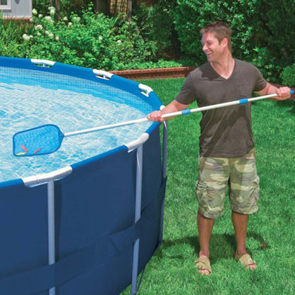 Intex 12' x 2.5' Round Pool w/ Filter Pump & Pool Cleaning Kit w/ Vacuum & Pole