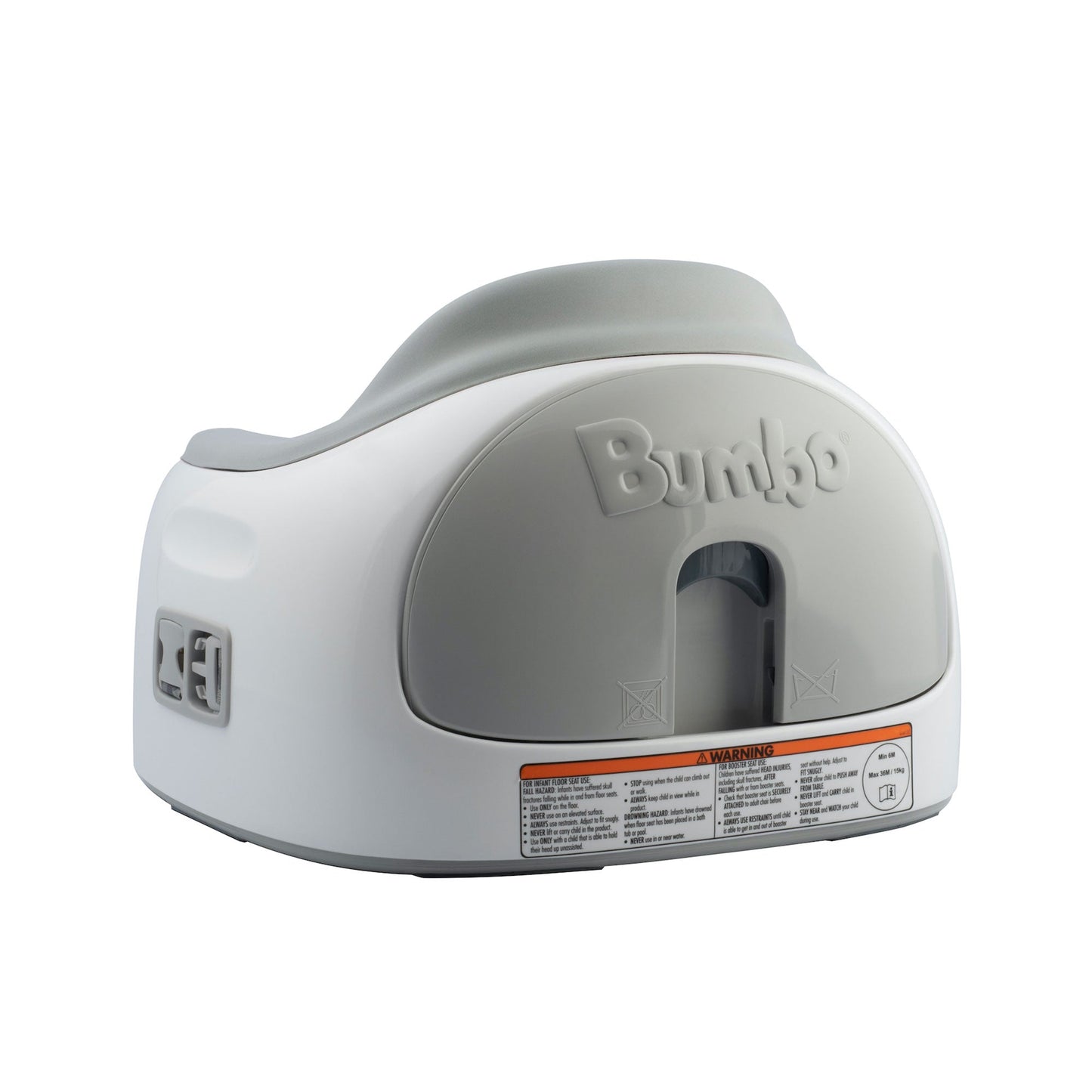 Bumbo Baby Toddler Adjustable 3-in-1 Booster Seat/High Chair & Tray, Cool Gray