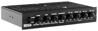 NEW BOSS EQ1208 4-Band Preamp Car Audio Equalizer w/ Subwoofer Sub Output EQ Out