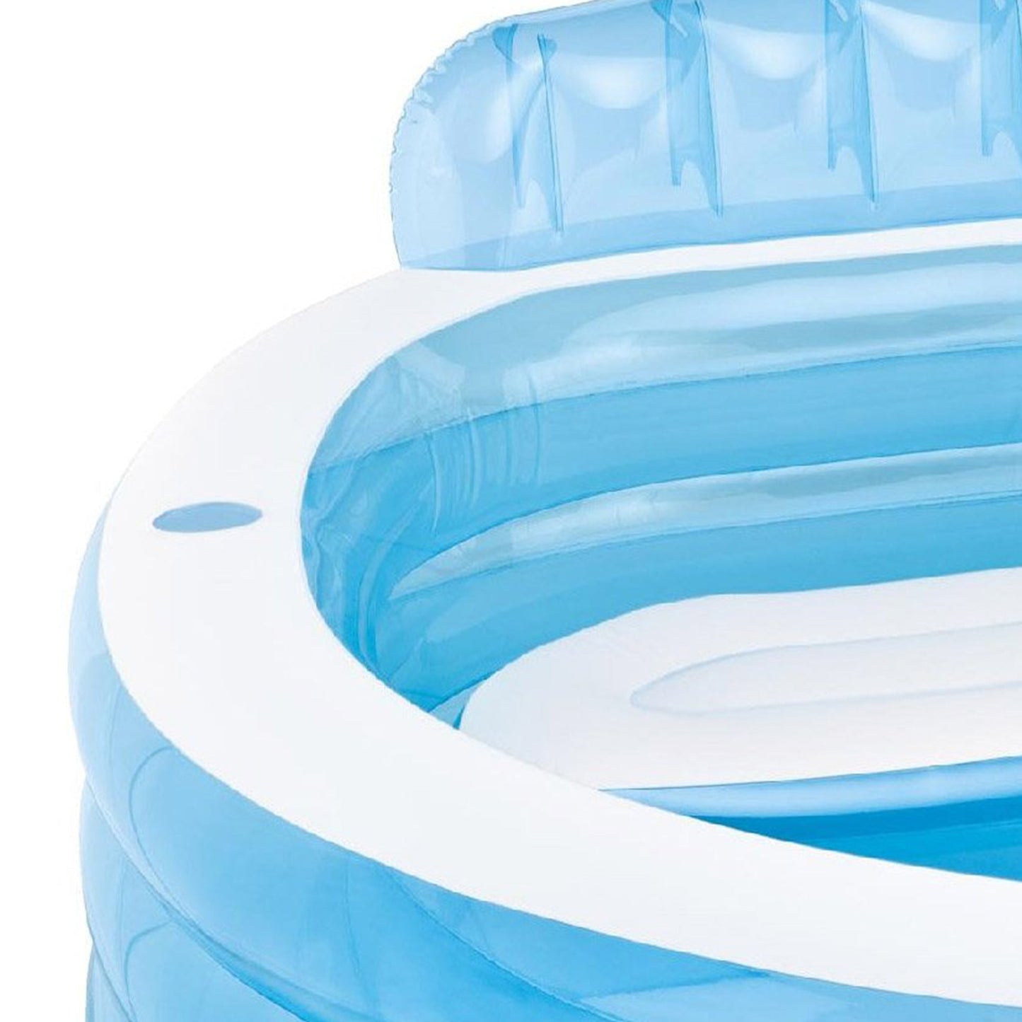 Intex 90"x86"x31" Family Lounge Pool w/ Built In Bench & 120V Electric Air Pump