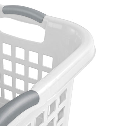 Sterilite Ultra 2 Bushel Plastic Stackable Laundry Basket Bin, White (12 Pack)