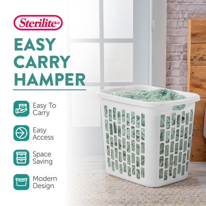 Sterilite Ultra Easy Carry Plastic Dirty Clothes Laundry Basket Hamper (4 Pack)
