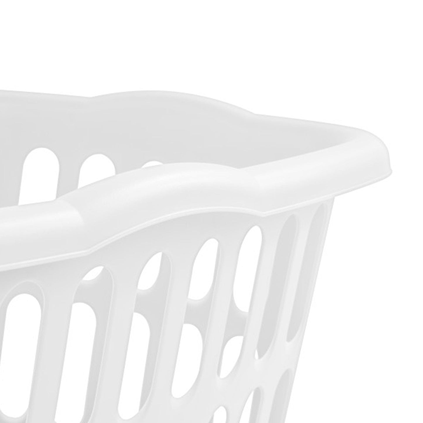 Sterilite 1.5 Bushel Rectangular Plastic Laundry Basket Bins, White, 12 Pack