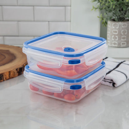 Sterilite 4.0 Cup Square Ultra-Seal Food Storage Container, Blue (6 Pack)