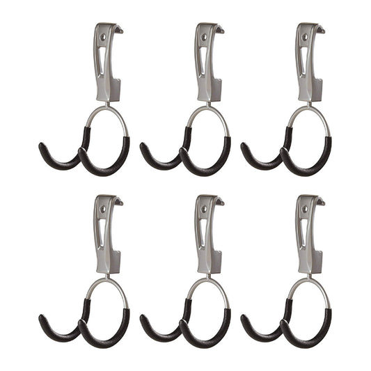 Rubbermaid Universal Metallic FastTrack Hanging Garage Hook Organizers  (6 Pack)