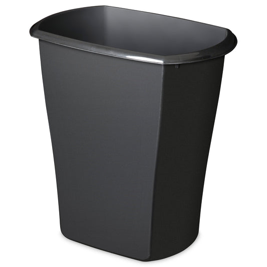 Sterilite 10519006 3 Gallon Ultra Plastic Wastebasket Trash Can, Black (6 Pack)