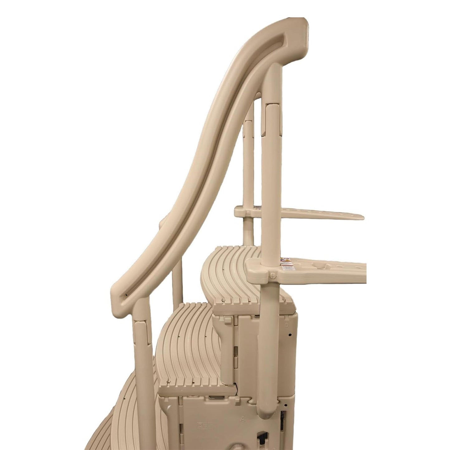 Confer Plastics 4 Step Above Ground Pool Ladder Stair Entry System, Warm Grey