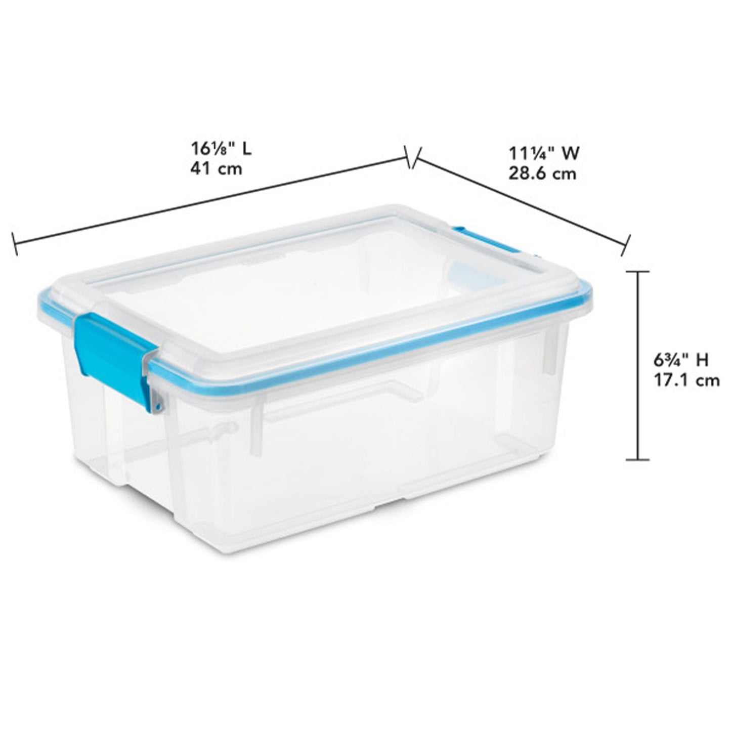 Sterilite 12 Qt Plastic Storage Bin Container Clear Gasket Sealed Box, (6 Pack)