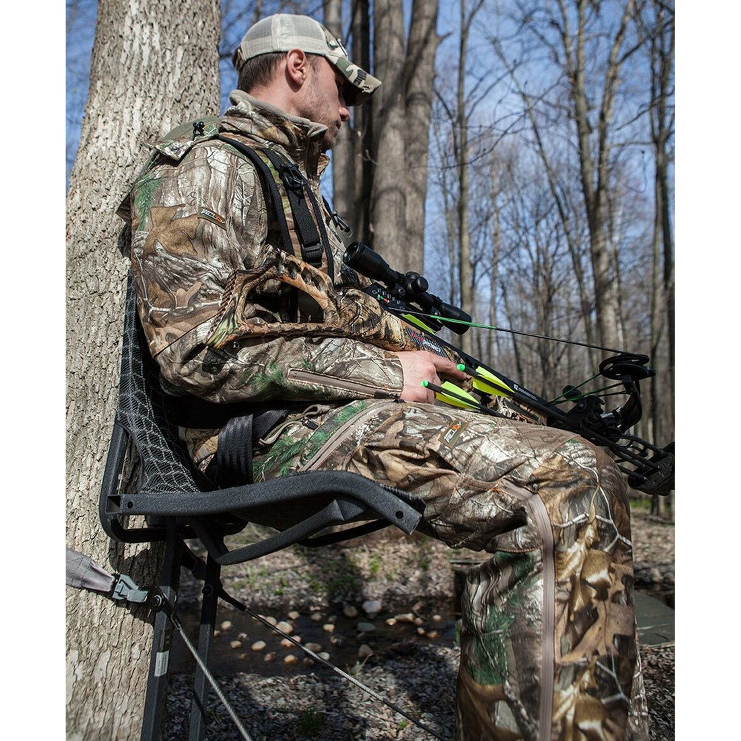 Hawk Kickback LVL Hang-On Deer Hunting Tree Stand w/ XL Seat & Platform, 2 Pack