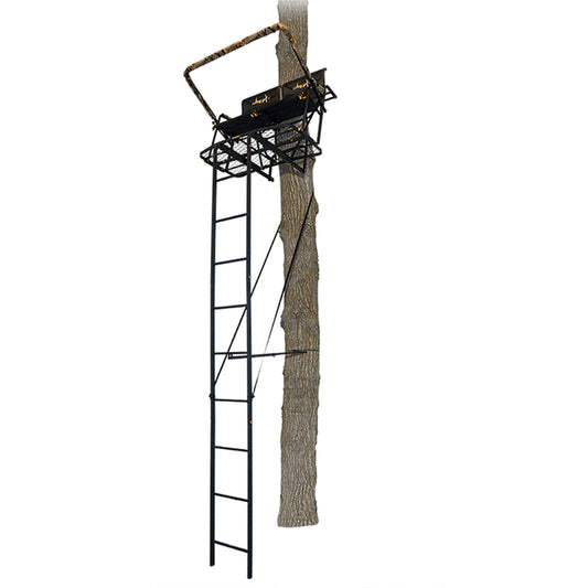 Muddy The Rebel 2.5, 17 Foot Hunting Ladderstand, 2 Person Climbing Tree Stand