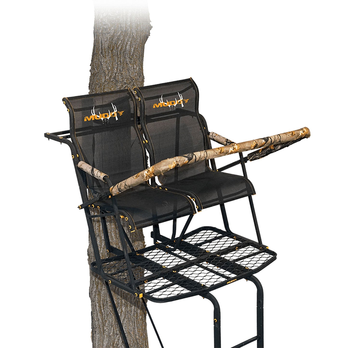 Muddy The Rebel 2.5, 17 Foot Hunting Ladderstand, 2 Person Climbing Tree Stand