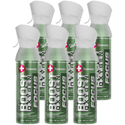 Boost Oxygen 5 L Think Tank Natural Portable Canned Oxygen, Rosemary (6 Pack)