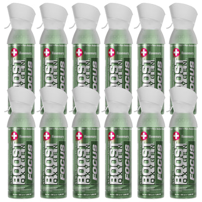 Boost Oxygen 5 L Think Tank Natural Portable Canned Oxygen, Rosemary (12 Pack)