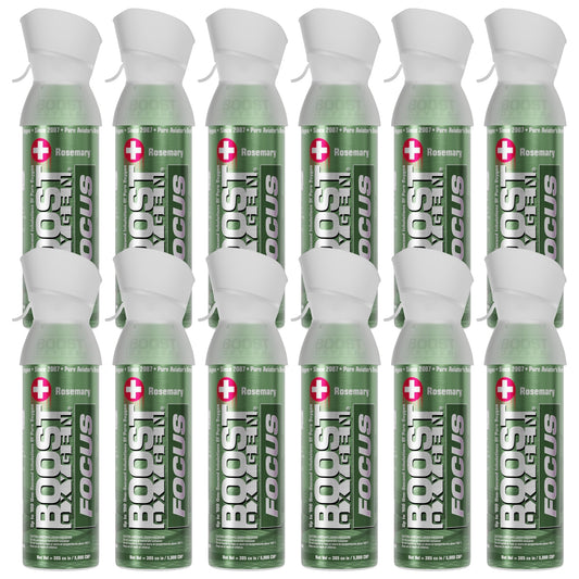 Boost Oxygen 5 L Think Tank Natural Portable Canned Oxygen, Rosemary (12 Pack)