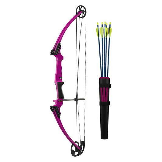 Genesis Original Archery Compound Bow and Arrow Set, Draw Hand-Left, Purple