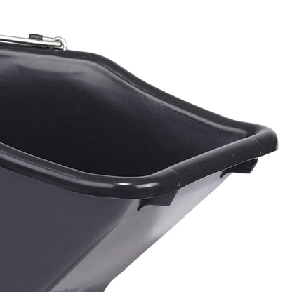 Little Giant 10-Quart Durable Plastic Flat Back Livestock Feed Bucket, Black