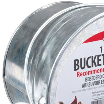 Little Giant 1-Gallon Galvanized Steel Poultry Bucket Waterer w/ Built-In Handle