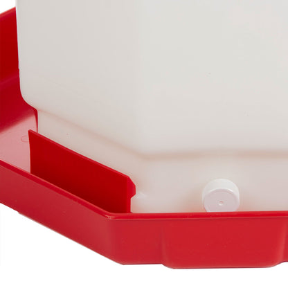 Little Giant PPF7 7 Gallon Capacity Automatic Poultry Waterer for Chickens, Red