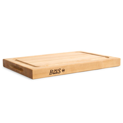 John Boos BBQ Collection Reversible Wood Cutting Board w/Juice Groove, Maple