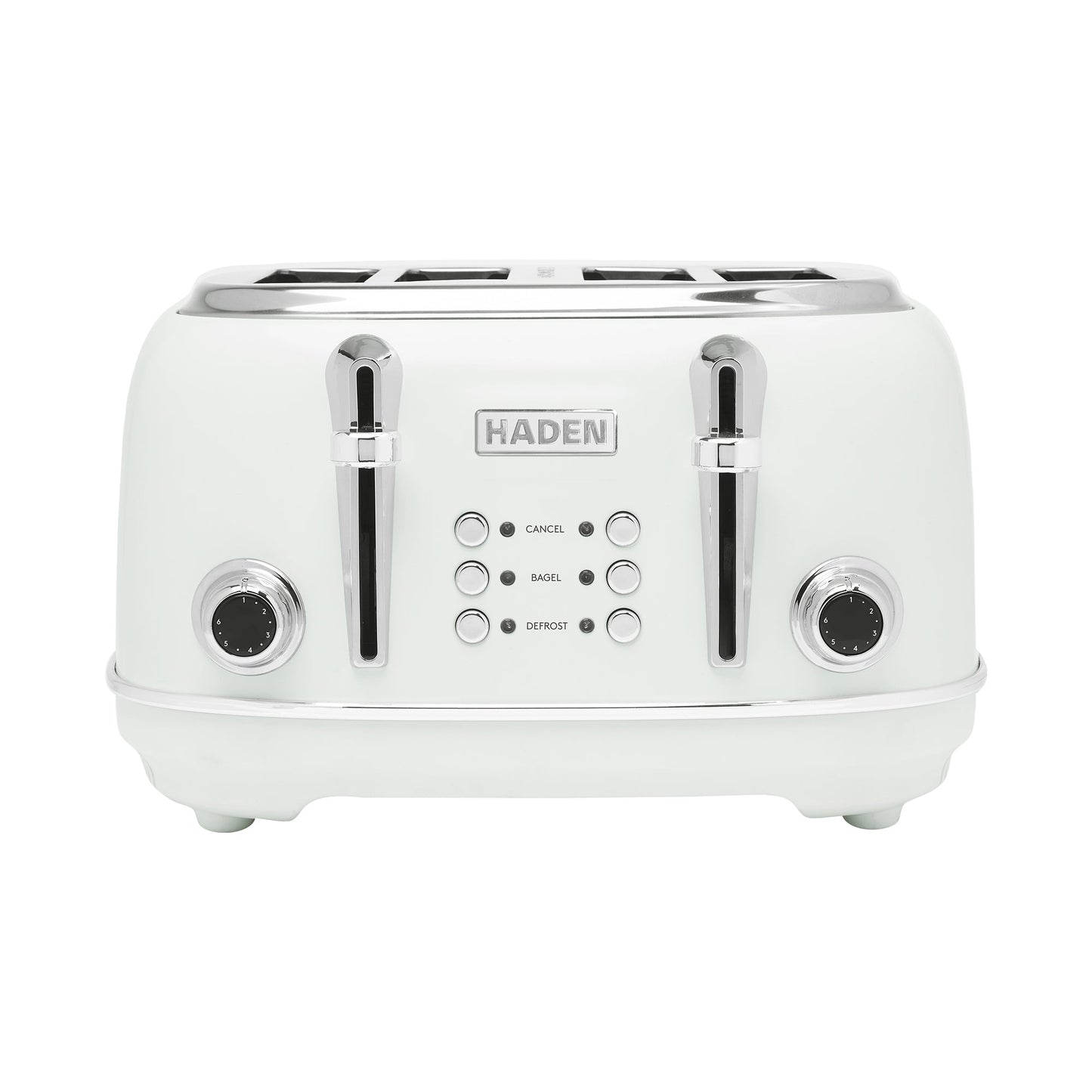 Haden Heritage Wide Slot Stainless Steel Toaster, Ivory & Chrome