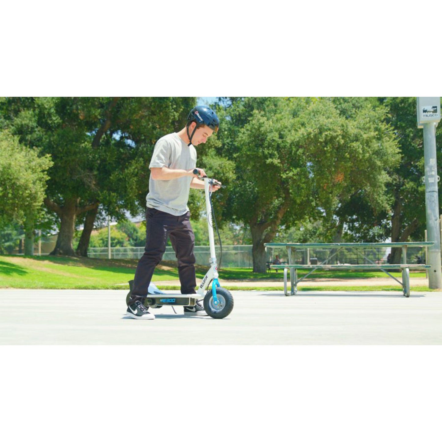 Razor E300 Adult RideOn 24V High-Torque Motorized Electric Powered Scooter, Blue