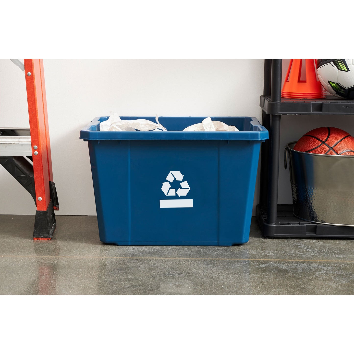 Gracious Living Medium Curbside Blue Box 17 Gallon Home Recycling Bin (12 Pack)