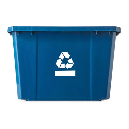 Gracious Living Medium Curbside Blue Box 17 Gallon Home Recycling Bin (12 Pack)