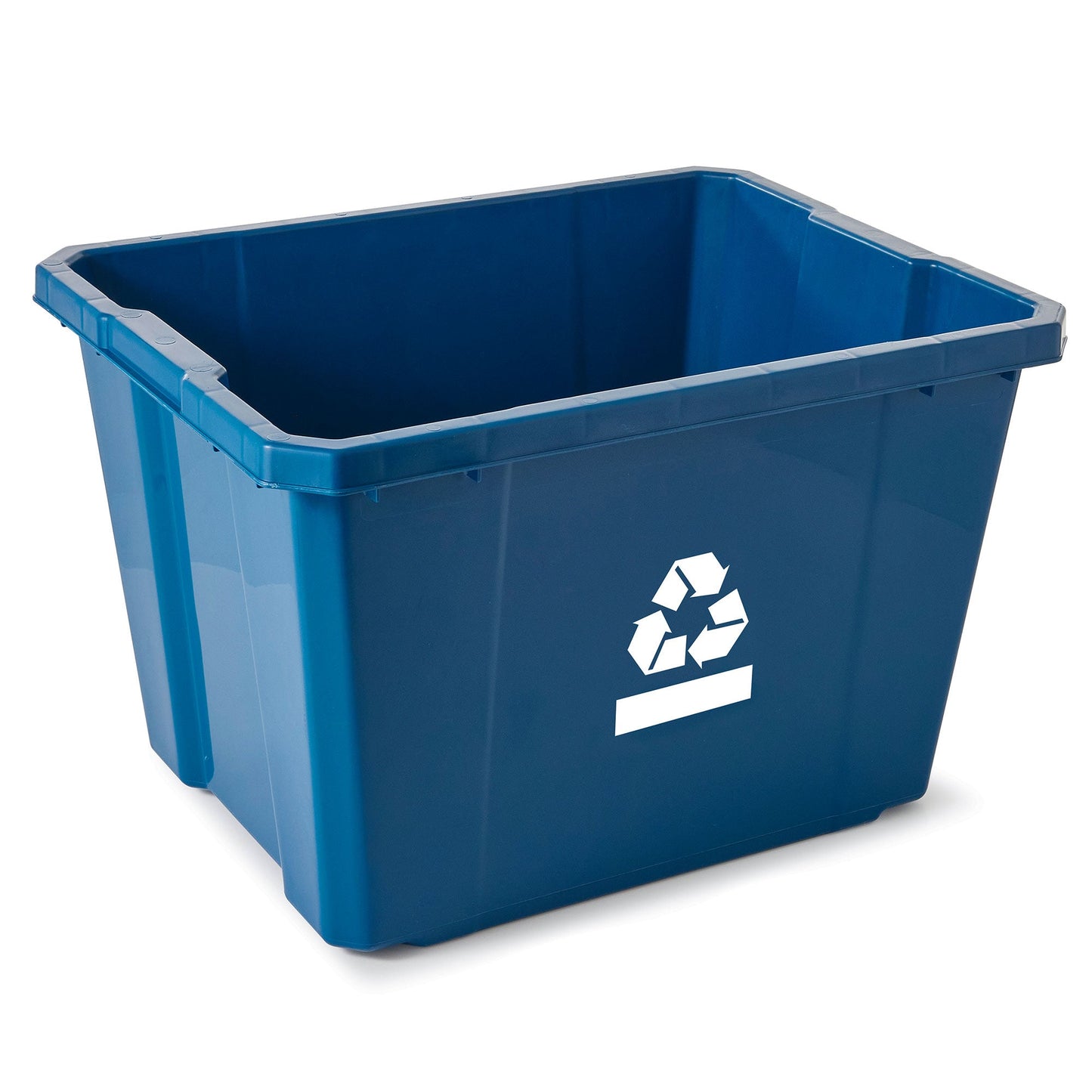 Gracious Living Medium Curbside Blue Box 17 Gallon Home Recycling Bin (12 Pack)