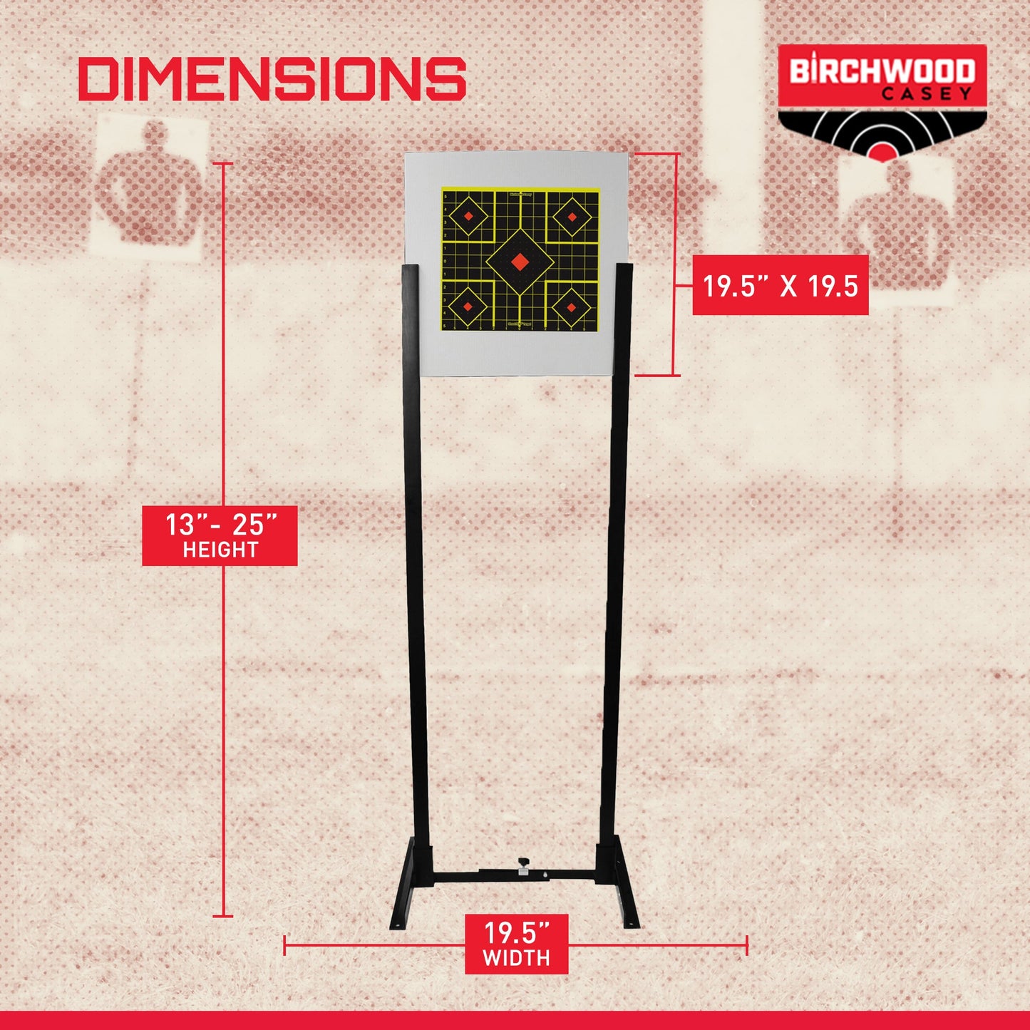 Birchwood Casey Adjustable Target Stand Kit with 6 Uprights and 1 Target Backer
